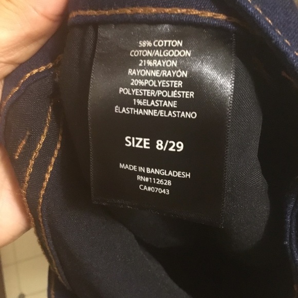 Tahari Blue Dark Wash Skinny Jeans 8 - Picture 3 of 6